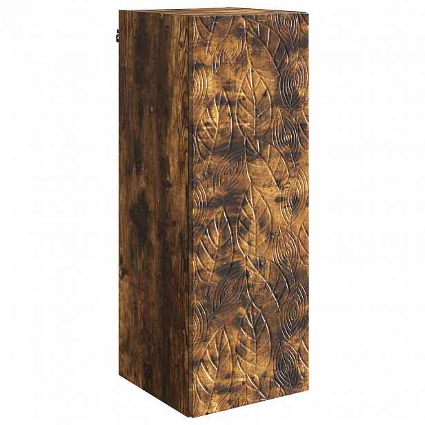 vidaXL Nástěnná skříň 33 x 34,5 x 90 cm Kompozitní dřevo Kouřový dub
