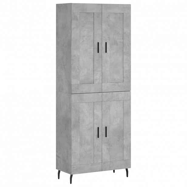 vidaXL Skříň highboard betonově šedá 69,5x34x180 cm kompozitní dřevo