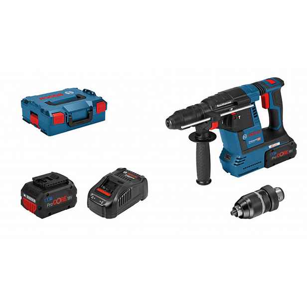 Bosch - 18V AKU vrtací kladivo, 2x aku 8,0 Ah ProCORE, nabíječka 061191000E