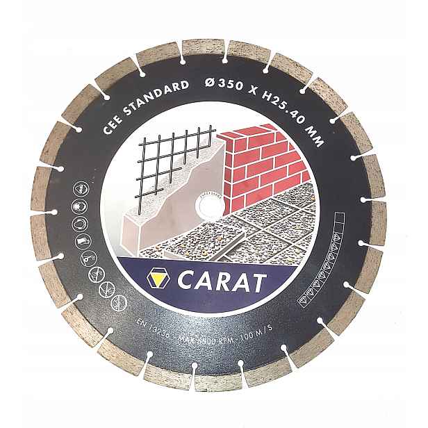 Diamantový Kotouč pro dlažební kostky, beton Hikoki-carat 350x25,4x15 mm
