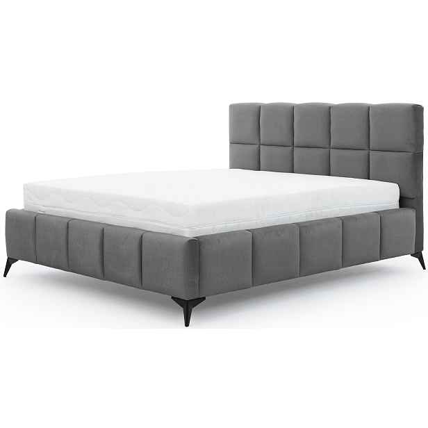 Eltap Dvoulůžková postel MIST 180x200 Velvetmat 04 šedá