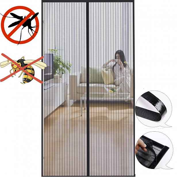 Moskytiéra Na Dveře S Magnet 90 X 210 Silná Ochrana Snadná Montáž Závěs