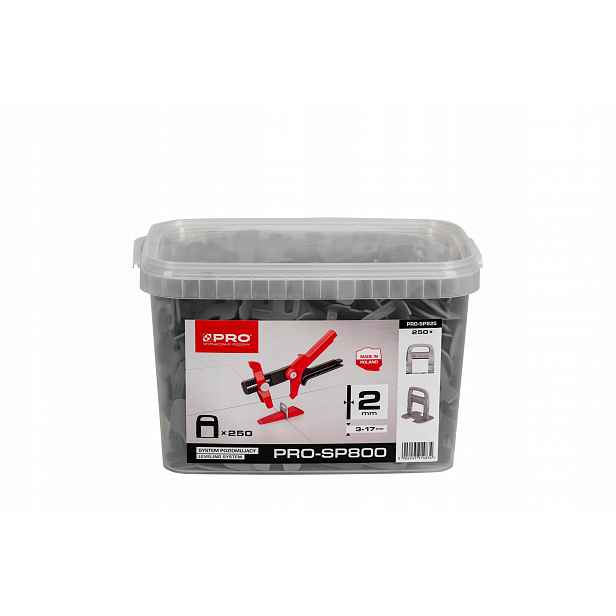 Pro Nivelační systém PRO-SP825 2mm 250 Ks