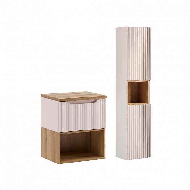 Petits-meubles KOUPELNOVÝ NÁBYTEK 50.4cm Riva 2er-Set Kašmír