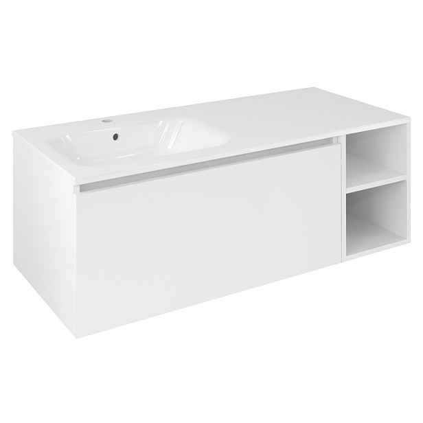 Sapho LOREA skříňka 120x46x51,5cm (90+30Pcm), levá, bílá mat