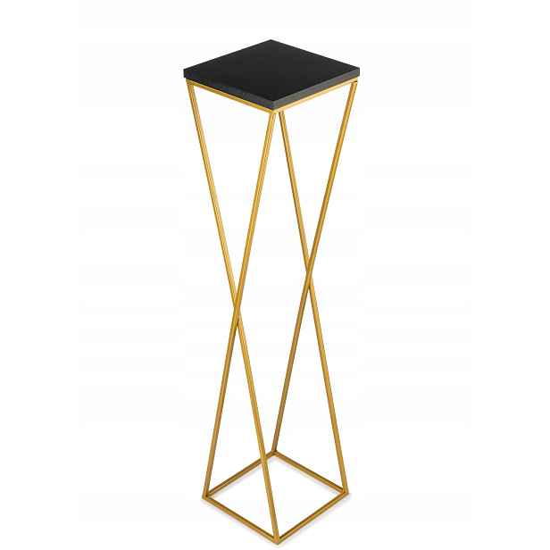 Stojící květinový stojan na květináče kov Mdf 100cm