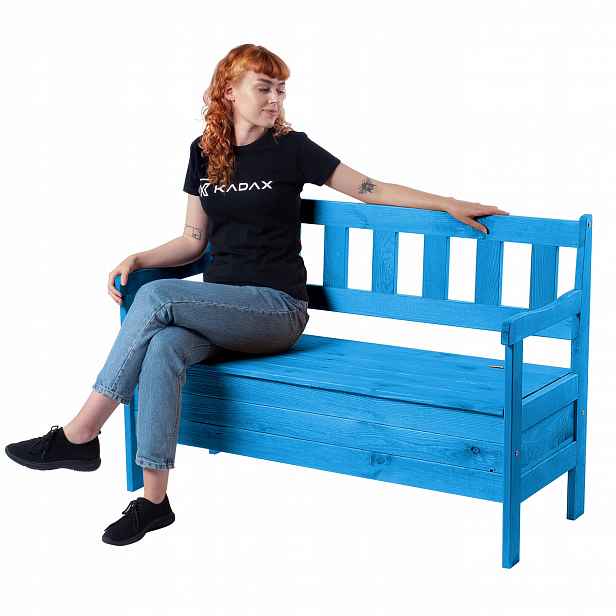 Zahradní Lavice Dřevěná Parková S Opěradlem 120CM Terasa S Úložným Prostorem
