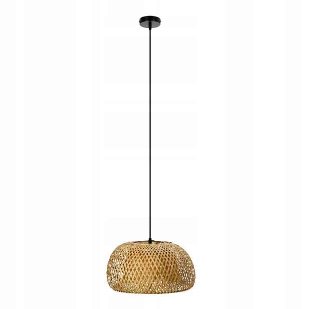 Závěsná bambusová lampa Boho Baku M Krbobumcz Kobi pletenina