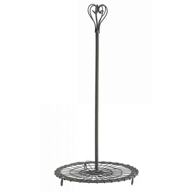 Zinkový kovový stojan na kuchyňské utěrky s ozdobou Fill - Ø 16*33 cm Chic Antique