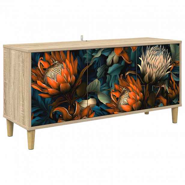 vidaXL Televizní skříň LOCHEM 102 x 33 x 50 cm Sonoma Kompozitní dřevo
