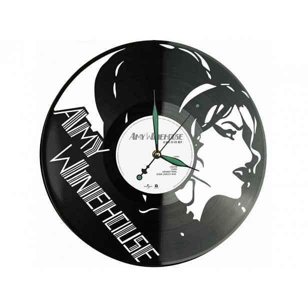 Amy Winehouse Vinyl Nástěnné hodiny Vinylová deska Unikátní dekorace pro fanoušky