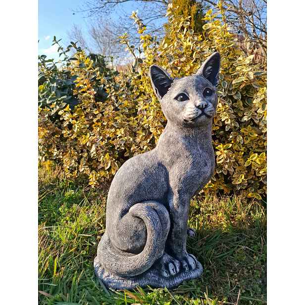 Betonová zahradní figurka Kočka čistokrevná velká kočka figurka kočky