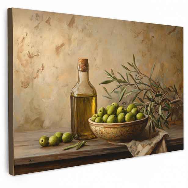 MuchoWow OBRAZ NA PLÁTNĚ Olivy - Zátiší - Vintage 30x20 cm