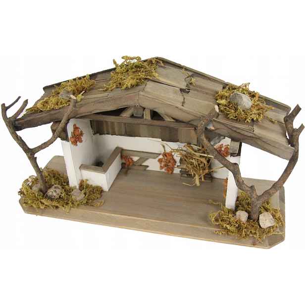 Vánoční betlém 30x10x15cm pro figurky 5-9 Cm