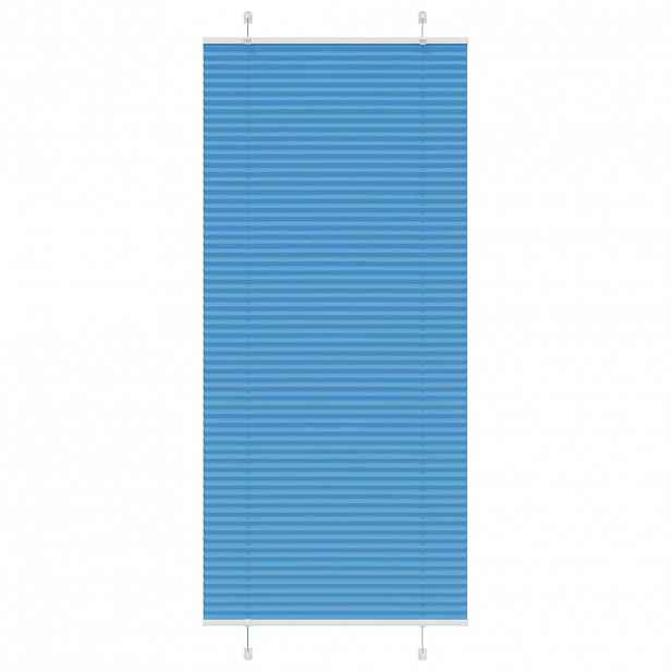 vidaXL Plisovaná roleta modrá 85x200 cm Šířka látky 84,4 cm Polyester