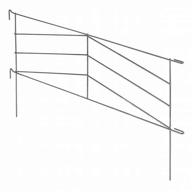 Kovový Zahradní Plot Palisáda Okraj Oplocení Trávník 100 cm Vysoký