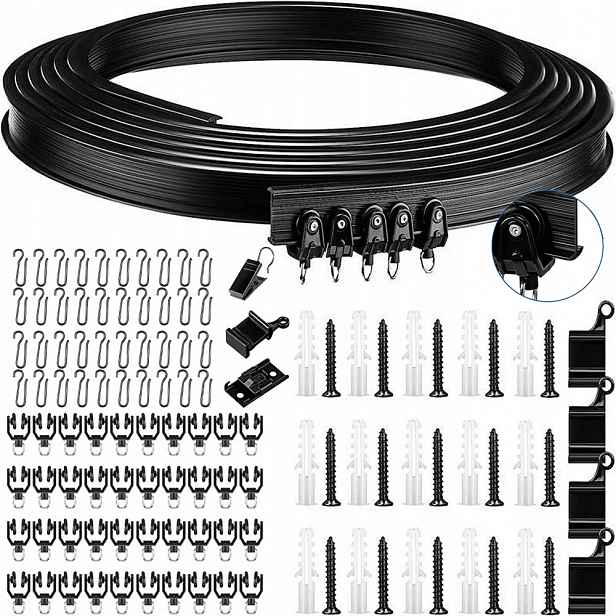 Posuvná Stropní Lišta Pro Závěsy Ohybná Zakřivená Kolejnice Kladka Háček