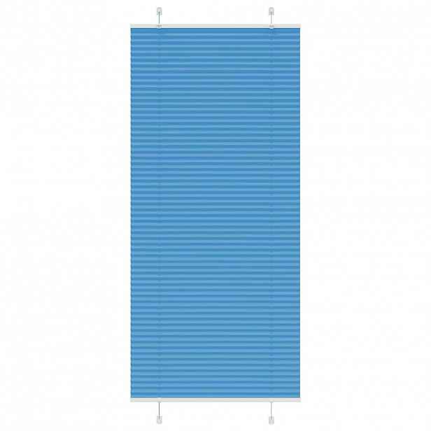 vidaXL Plisovaná roleta modrá 90x200 cm Šířka látky 89,4 cm Polyester