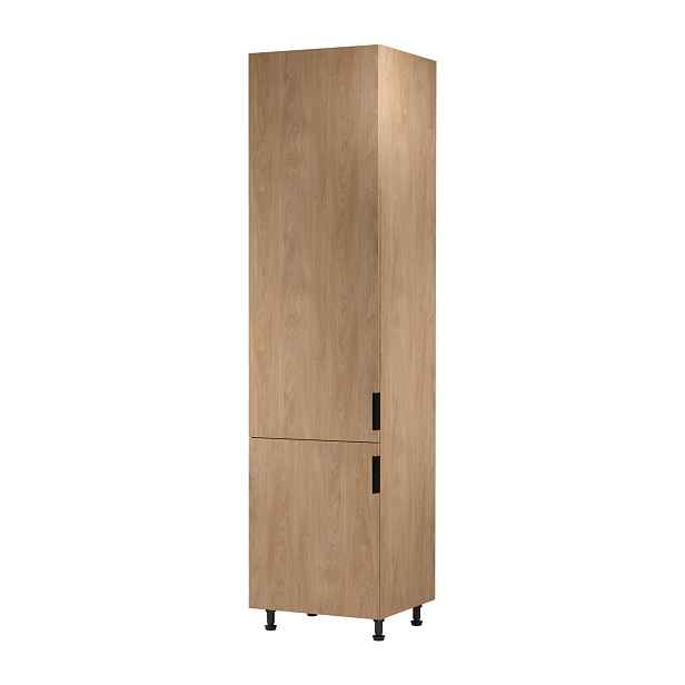Vysoká kuchyňská skříň SALERNO - šířka 60 cm, dub, levé provedení