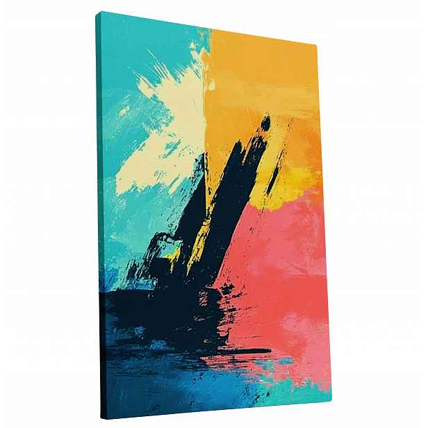 Obraz na plátně Barevný Abstraktní Světlý obraz do bytu, pokoje, obýváku 60x90