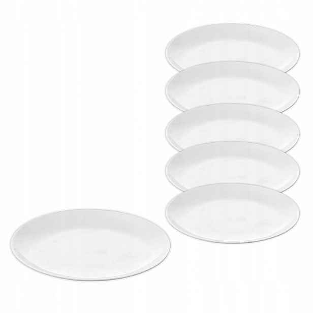 Jídelní talíř kulatý 25,5 cm z bílého porcelánu Wilmax, 6 kusů