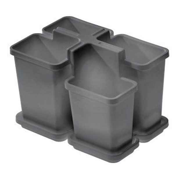 odkapávač příb. 16,4x11,2x12,5 cm, BELLA, šedý, plast