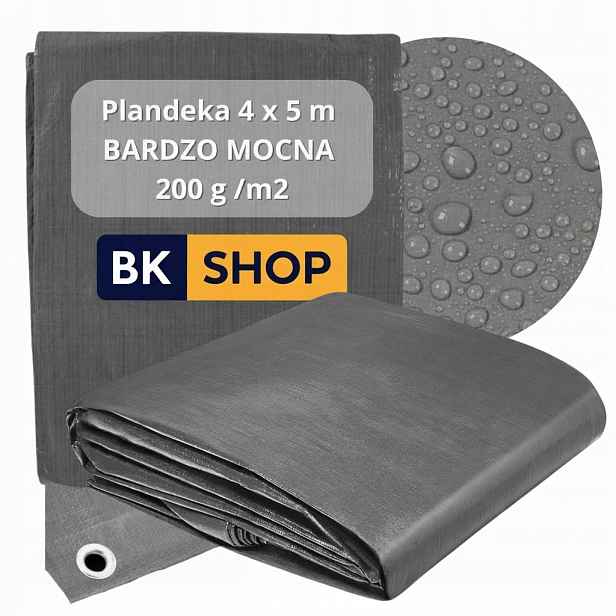 Plachta Hrubá 4x5 m Plachta Mrazuvzdorná Voděodolná Vyztužená Silná