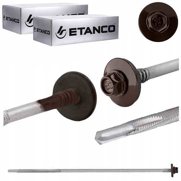 Šrouby do sendvičové desky 230 mm Ral 8017 200 ks pro kov Etanco GTR12