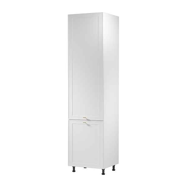 Vysoká kuchyňská skříň SALERNO - šířka 60 cm, bílá, levé provedení