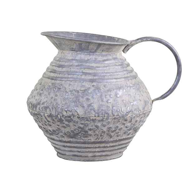 Zinkový antik plechový džbánek Juggy s patinou - Ø14*18 cm Chic Antique