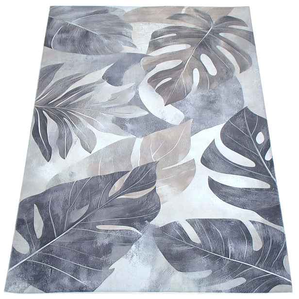 Koberec Do Obývacího Pokoje Měkký Na Praní Šedý 100 X 150 CM