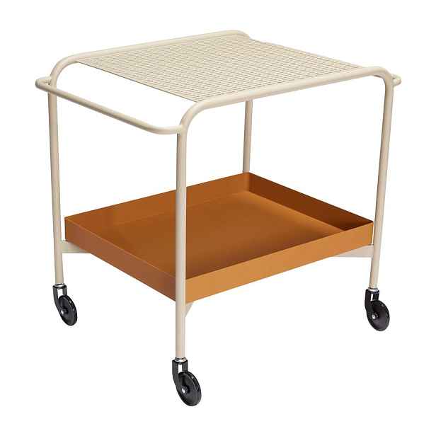 Kovový servírovací stolek na kolečkách 47x66 cm Push – Hübsch