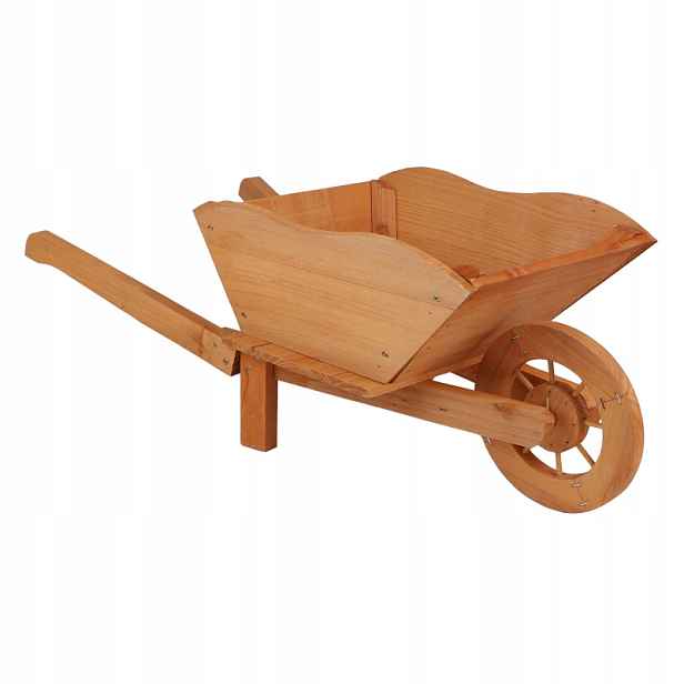 Květináč motiv kolečko z přírodního dřeva 73 x 31 x 28 cm