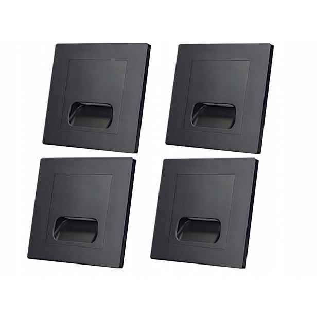 4x Led lampa na schody 230V Černá Schodišťová lampa Osvětlení schodů
