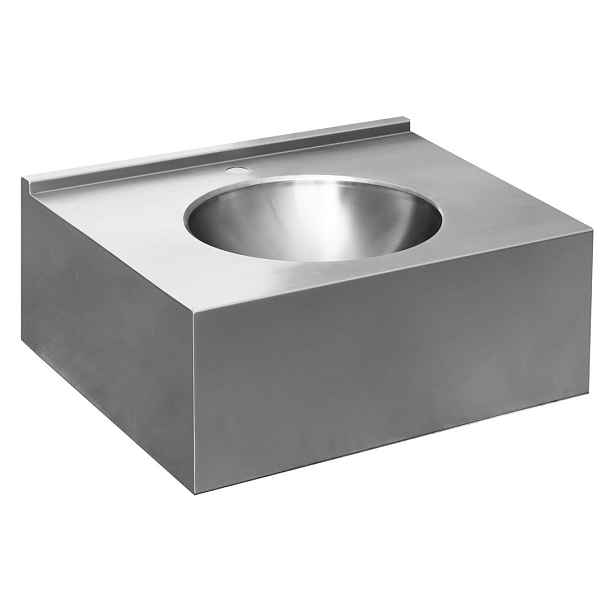 NOFER Závěsný pult s umyvadlem 550x270x550 mm, nerez mat