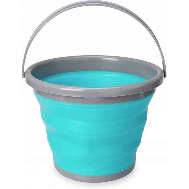 Silikonové skládací vědro – 10 l, kompaktní, modré