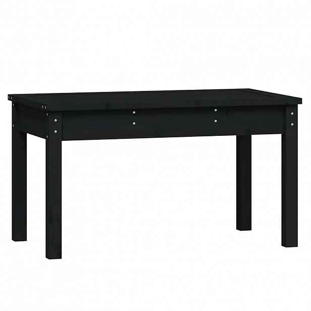 vidaXL Zahradní lavice černá 80 x 44 x 45 cm masivní borové dřevo