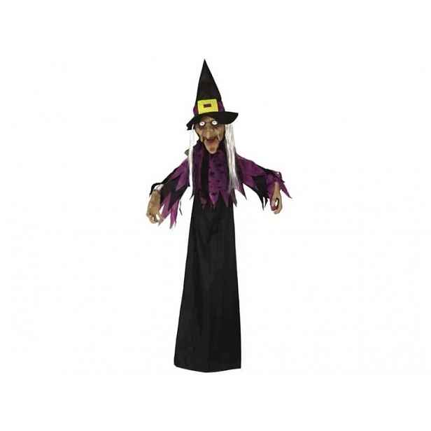 Závěsná Interaktivní Dekorace Čarodějnice 150 CM, Halloweenský Zvuk