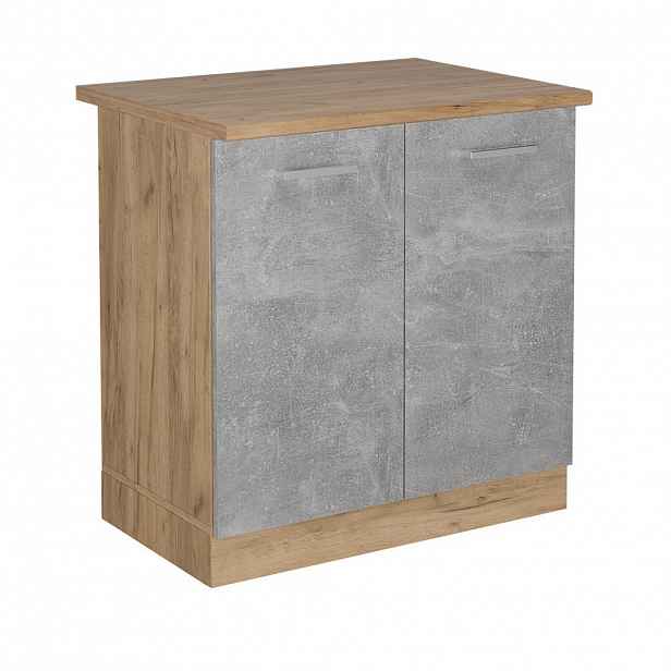 Vicco SKŘÍŇKA POD DŘEZ R-Line Beton 80 cm , PD Dub