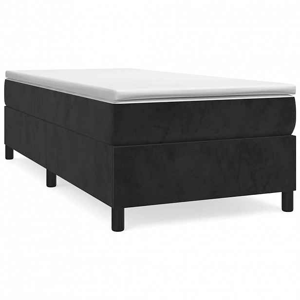 vidaXL Rám postele s boxspringem černá 90x190 cm samet