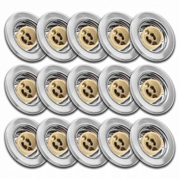 15x Stropní Svítidlo Lampa Na Žárovku GU10 Zásuvka Konektor Žárovky Kulatá