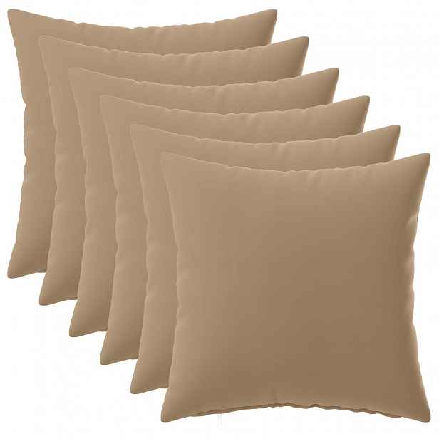vidaXL Povlak na polštář 6 ks HEERLEN Taupe 40 x 40 cm Polyester