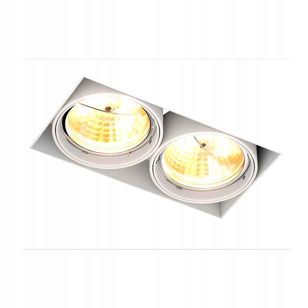 Lampa zapuštěná dvojitá bílá obdélníková 2 body očko Zuma Line