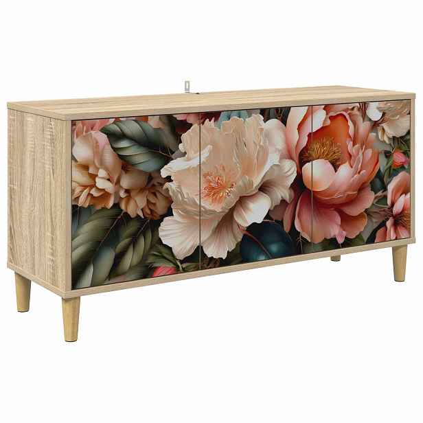 vidaXL Televizní skříň BORNE 102 x 33 x 50 cm Sonoma Kompozitní dřevo