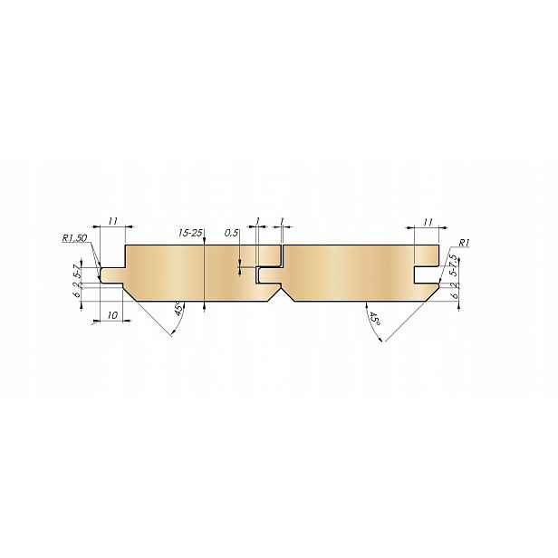 Faba Sada fréz pro obložení Z4 Hss 160x40xH34 mm Profil 7b