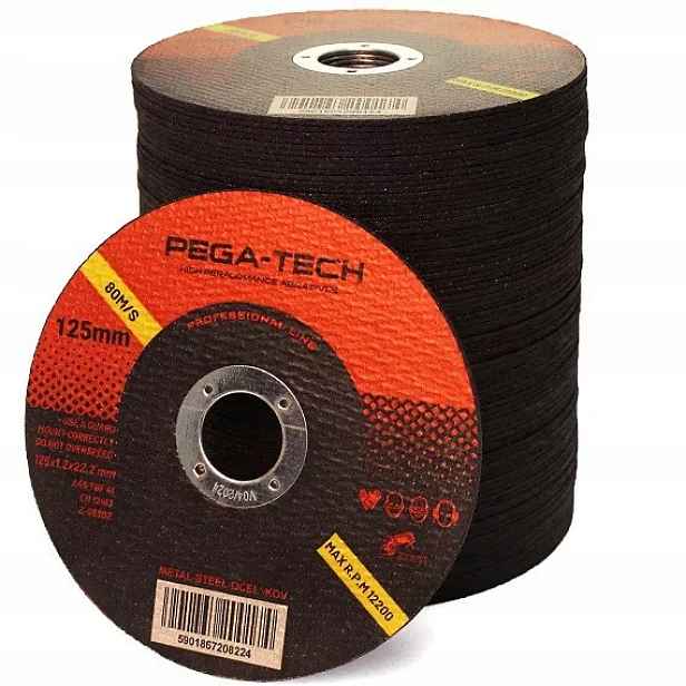 Kotouč na řezání kovu z nerezové oceli 125 x 1,2 mm, sada 1000 ks pro brusku