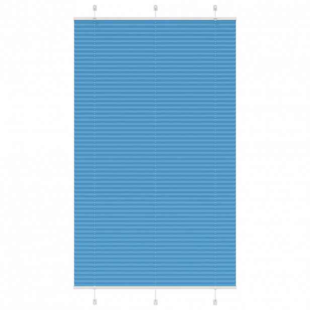 vidaXL Plisovaná roleta modrá 115x200 cm Šířka látky 114,4cm Polyester