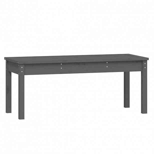 vidaXL Zahradní lavice šedá 109 x 44 x 45 cm masivní borové dřevo
