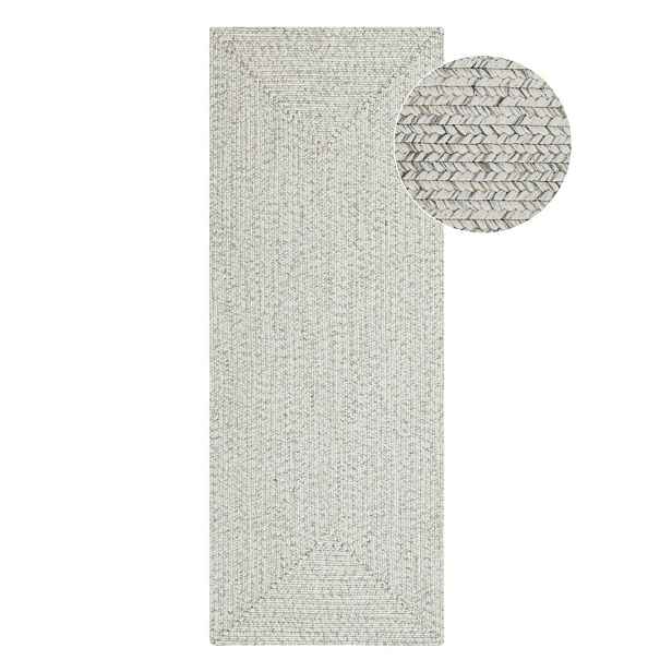 Bílý/béžový venkovní koberec běhoun 200x80 cm - NORTHRUGS