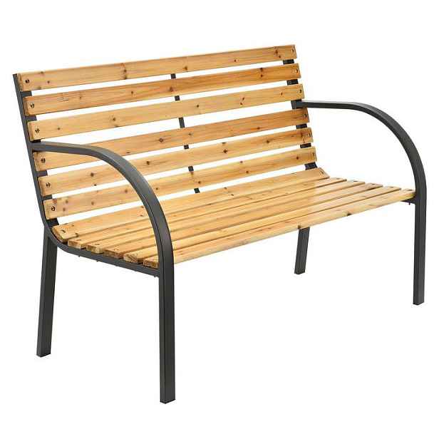 Juskys 107292 zahradní lavice dřevo ocel 120 cm